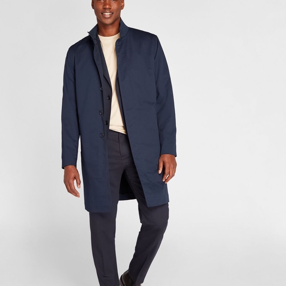 Funnel Neck Mac Coat - New With Tags - NEVER WORN - Navy